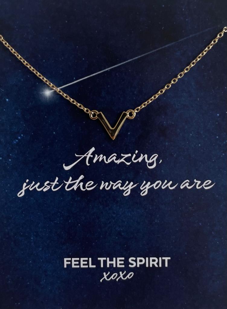 Ketting V Goldplated XN004G
